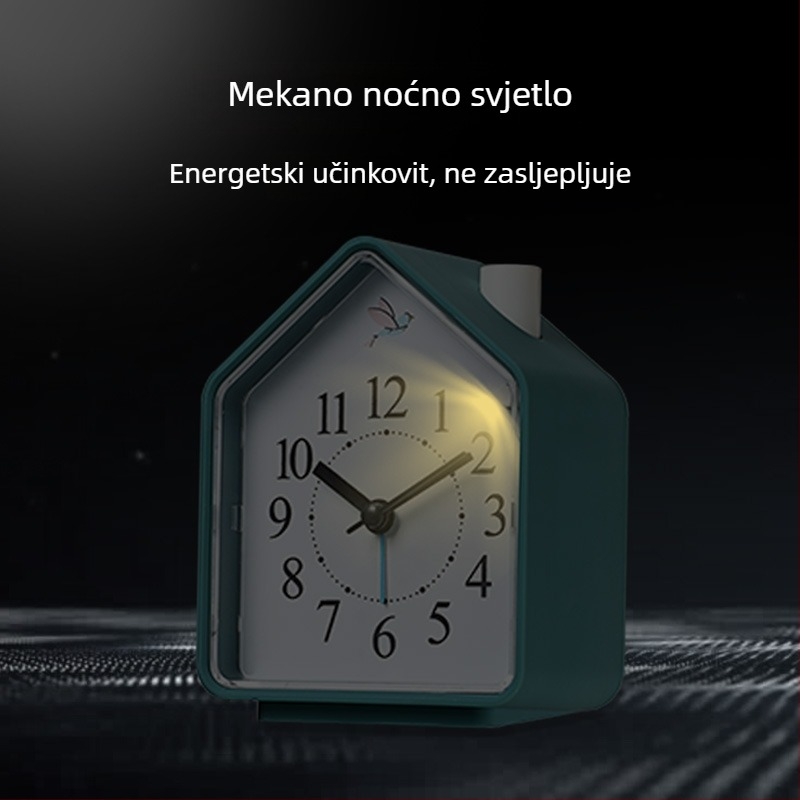 Stolni sat s motivom kukavice, tih, baterijsko napajanje, mehanički pokret, jednostrani prikaz