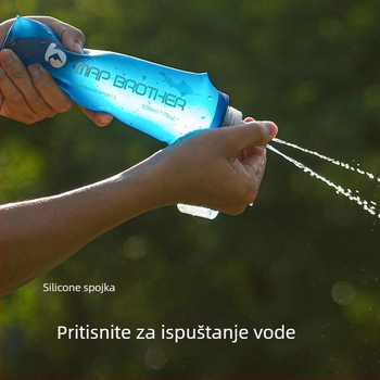 Sklopiva mekana vrećica za vodu za aktivnosti na otvorenom, 250 ml, TPU, vodootporan materijal, pogodna za planinarenje, trčanje, ribolov i kampiranje