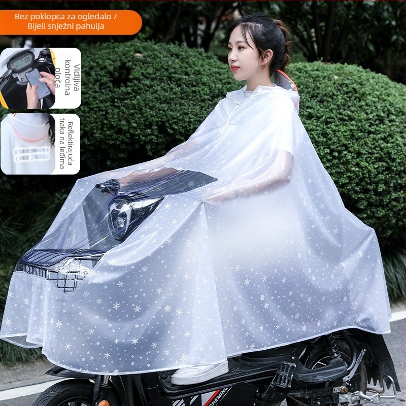 Pončo za motocikl i električno vozilo, PVC tkanina, standardna debljina, za 1 odraslu osobu