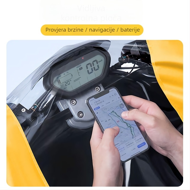 Pončo za motocikl i električno vozilo, PVC tkanina, standardna debljina, za 1 odraslu osobu