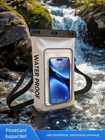 Vodootporna torbica za mobitel s dodirnim zaslonom, PVC, kapacitet 2 L, sportski outdoor stil