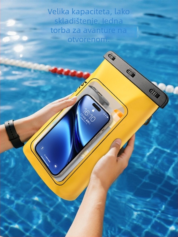 Vodootporna torbica za mobitel s dodirnim zaslonom, PVC, kapacitet 2 L, sportski outdoor stil