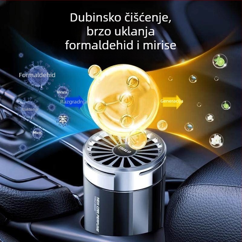 Integrirani automobilni osvježivač zraka - čvrsti miris, Musk Chypre, 100-200 ml, 61-90 dana, pročišćavanje negativnim jonima