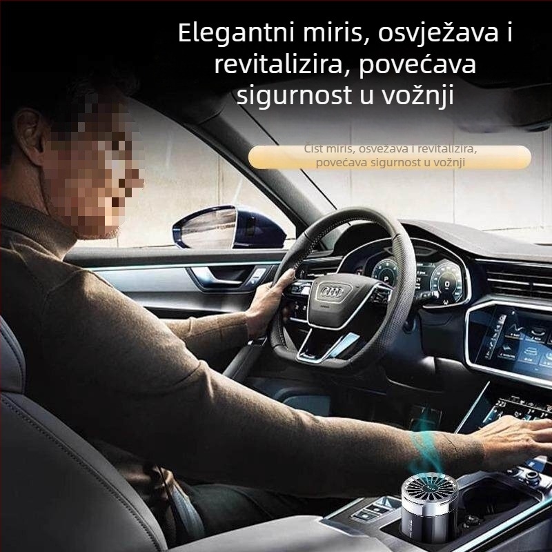 Integrirani automobilni osvježivač zraka - čvrsti miris, Musk Chypre, 100-200 ml, 61-90 dana, pročišćavanje negativnim jonima