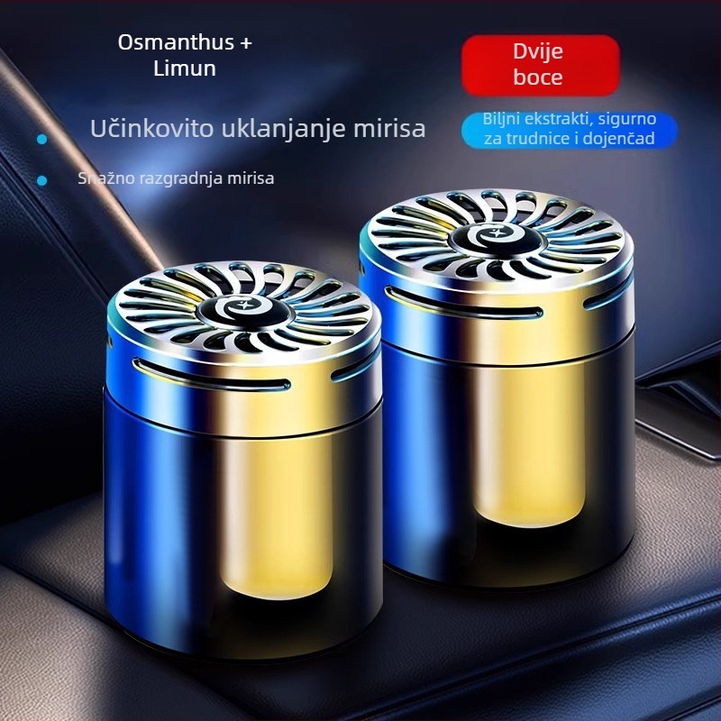 Integrirani automobilni osvježivač zraka - čvrsti miris, Musk Chypre, 100-200 ml, 61-90 dana, pročišćavanje negativnim jonima
