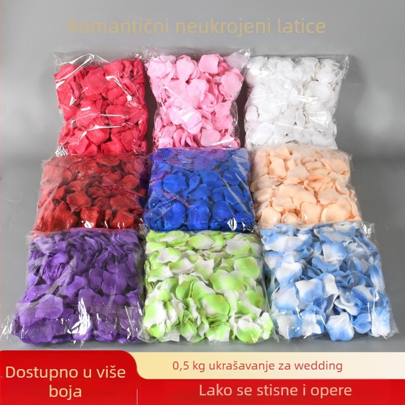 Paket lažnih latica ruža za prosidbu i vjenčanje, netkano vlakno, jednostavno pakiranje, brenda Rusen Wedding