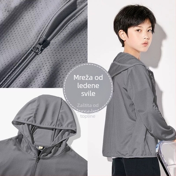 Dječja kapuljača jakna za zaštitu od sunca, prozračna i ultra lagana, poliester UPF50+