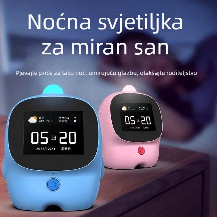 Pametni budilnik s dodirnim zaslonom i glasovnim upravljanjem za učenike — LED prikaz, alarm, kronograf, odbrojavanje, punjiv.