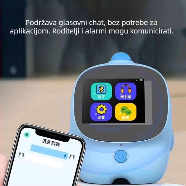 Pametni budilnik s dodirnim zaslonom i glasovnim upravljanjem za učenike — LED prikaz, alarm, kronograf, odbrojavanje, punjiv.