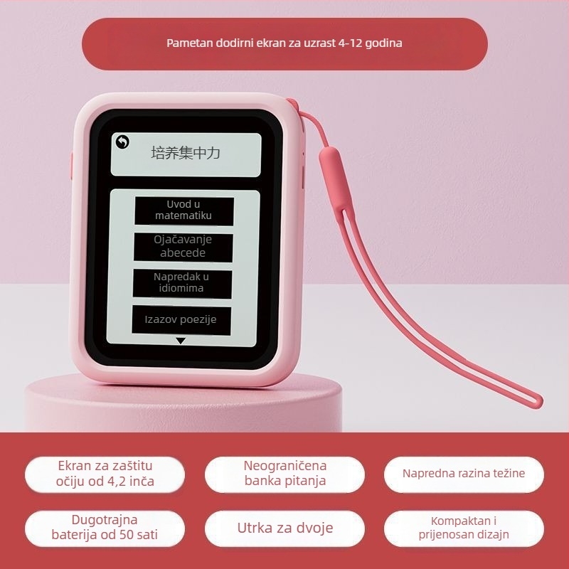 Pametni budilnik s dodirnim zaslonom i glasovnim upravljanjem za učenike — LED prikaz, alarm, kronograf, odbrojavanje, punjiv.
