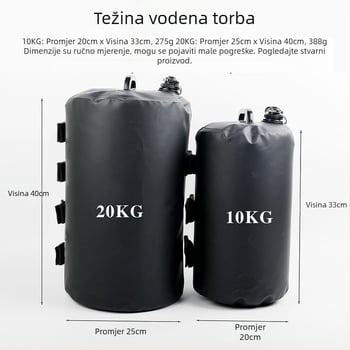 Vanjska vodena podloga za šatore i suncobrane — PVC, vodootporna tkanina, kapacitet 10 kg/20 kg, mogućnost tiskanja logotipa