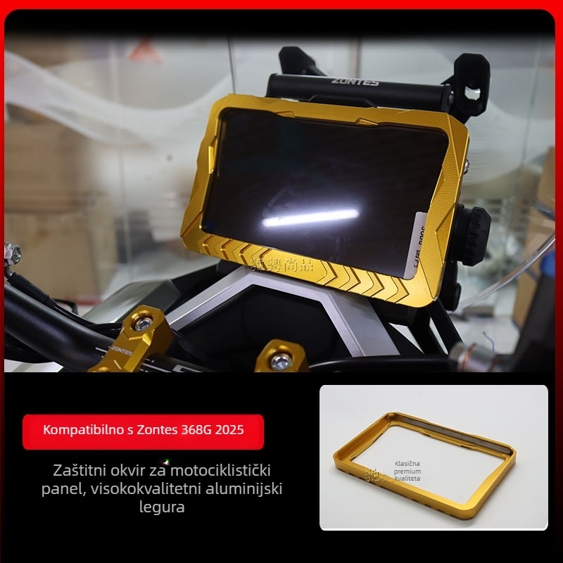 LISM 368G2025 Okvir zaštite ploče instrumenata za motocikl - aluminijska legura, otporna na prašinu i abraziju
