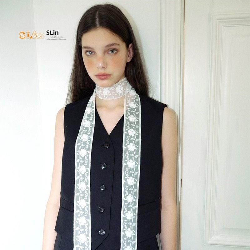 Čipkasto ovratničko ogrlica s geometrijskim dizajnom, korejski stil, Yiwu porijeklo, 20 g