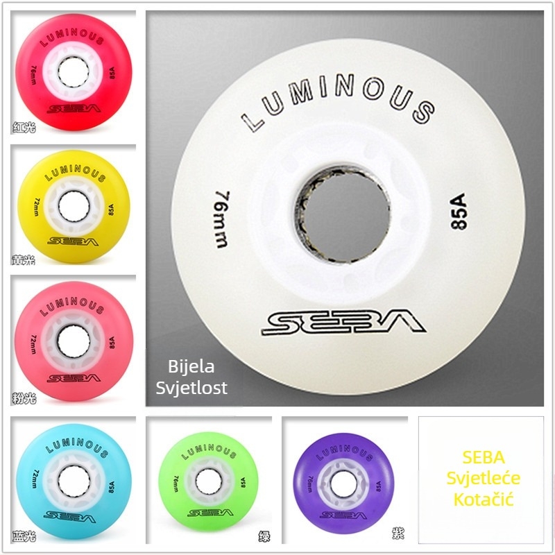 SEBA inline čizme - PU gornji dio, PU kotači, TPR potplat, tip kotača: jedno kolo