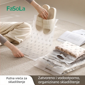 FaSoLa Putna skladišna torba, oblik torbe s ručkom, PE materijal, vodootporno zatvaranje, višenamjenski organizator za ciple, donje rublje i odjeću