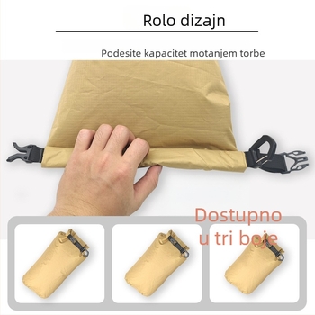 Roll-top vodootporna vanjska torba, ultra lagana vreća za planinarenje, za plažu, morsko plivanje i rafting na rijeci, kapacitet 1–14 L, materijal: Oxford tkanina