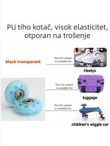 Set kotača za rolanje – PU kotači, poliuretan, s jednoslojnim ležajevima, univerzalno