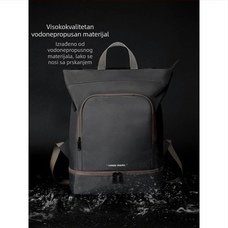 Nepropusni ruksak za vodne sportove (Materijal: PU; Podstava: poliester; Funkcije: vodootporan, prozračan, odjeljak suhih i mokrih)