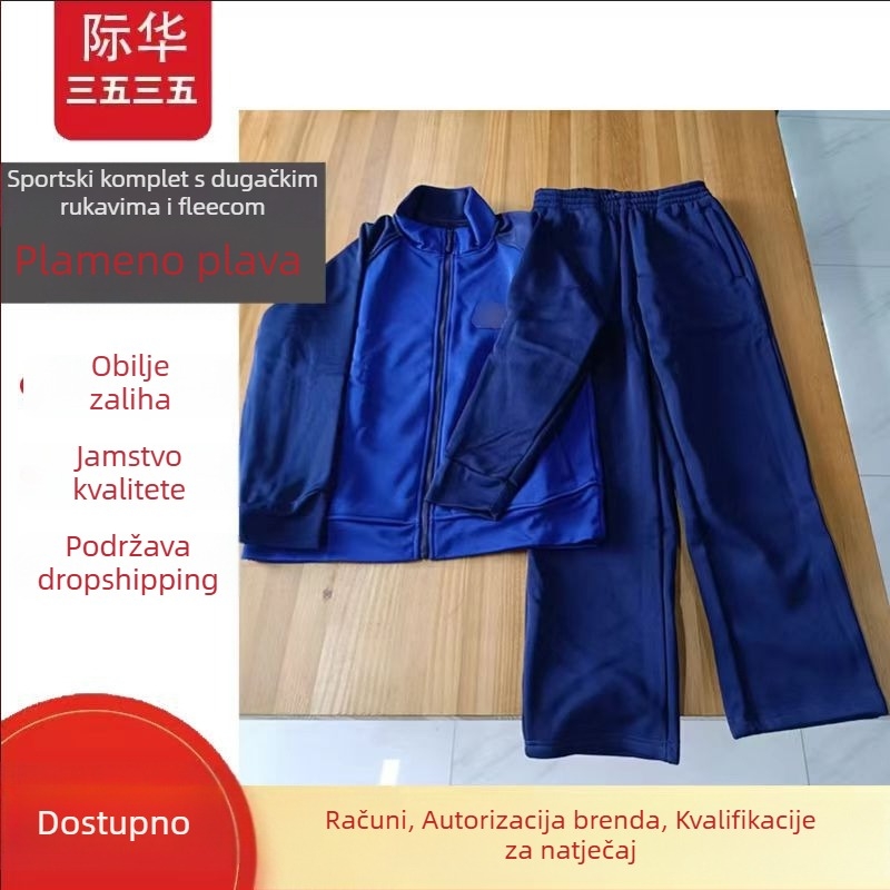Fleece jakna za zimu za trčanje, unisex, dugi rukavi, polar fleece podstava, bez kapulje