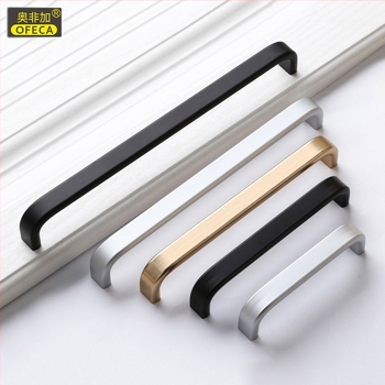 Drška za klizna vrata - aluminijska legura, oksidirano polirano završni sloj, model 203, OFECA, modern minimalistički stil, za klizna i drvena vrata