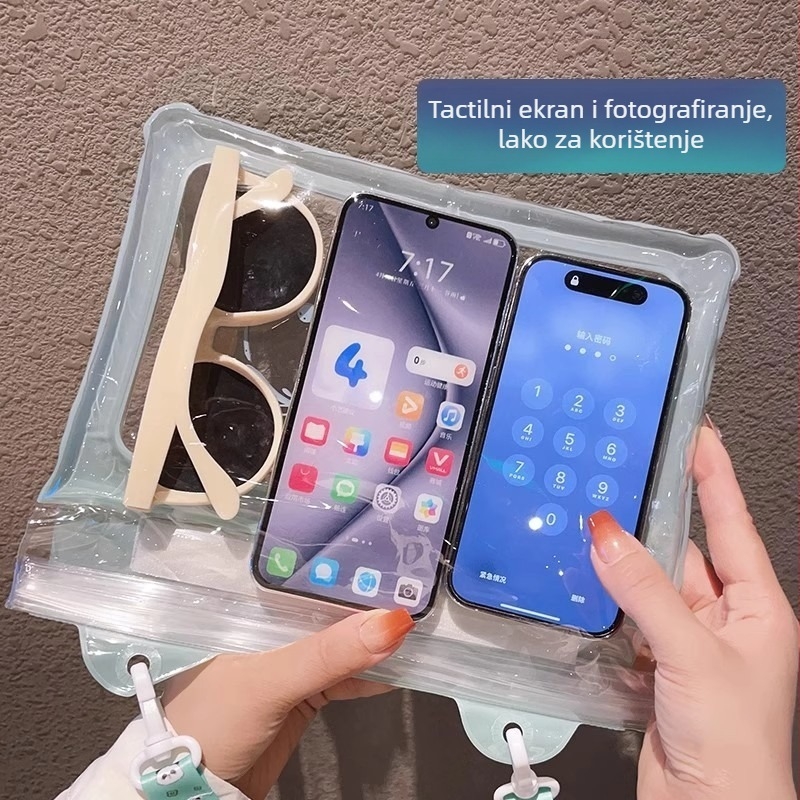 Vodootporna torba za mobitel s dodirnim zaslonom, PVC vodootporna torba za plivanje i vanjske aktivnosti, uzorak crtića