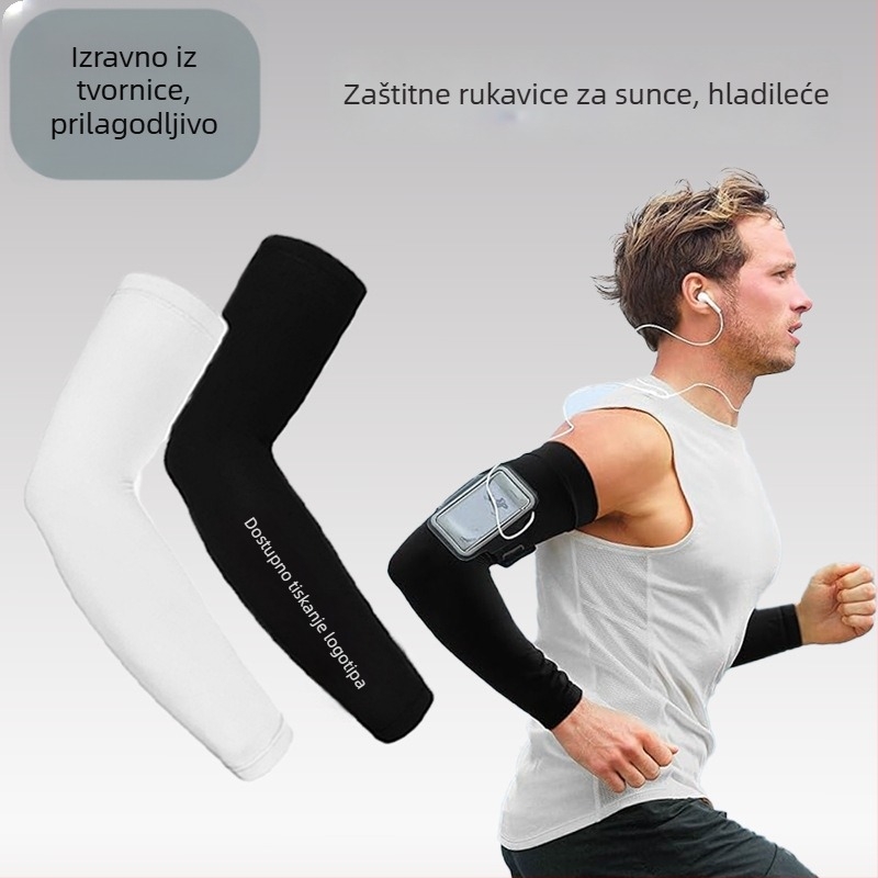 Ice Silk navlaka za ruke za outdoor aktivnosti, prilagođeni uzorak s slikom, tisk logotipa, protuklizne, zaštita od sunca
