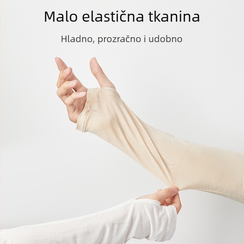 Svila sunčane rukave za vožnju biciklom, jednostavan stil, ljeto 2024, svila (Sezone: Ljeto 2024; Materijal: Svila; Stil: Jednostavan; Kategorija: Modni gradski stil)