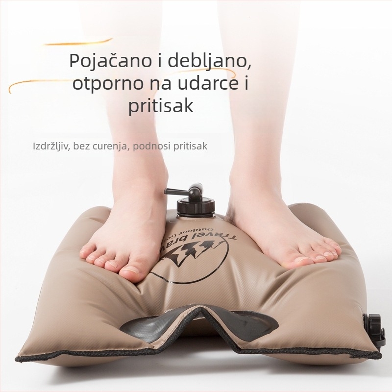 Vanjska sklopiva vodootporna vrećica za vodu s ventilom, 8L, PVC mrežasta tkanina