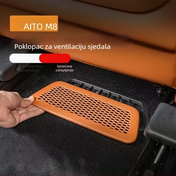Maska za izlaz zraka ispod sjedala, od nehrđajućeg čelika, kompatibilna s 26 Wenjie M7/M8 modela, prilagodljiva, model 000