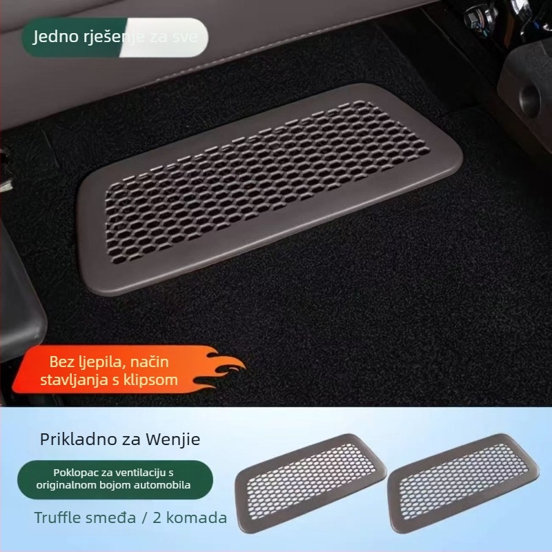 Maska za izlaz zraka ispod sjedala, od nehrđajućeg čelika, kompatibilna s 26 Wenjie M7/M8 modela, prilagodljiva, model 000