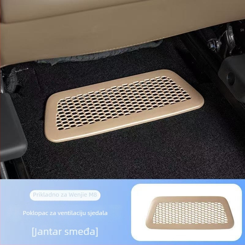 Maska za izlaz zraka ispod sjedala, od nehrđajućeg čelika, kompatibilna s 26 Wenjie M7/M8 modela, prilagodljiva, model 000