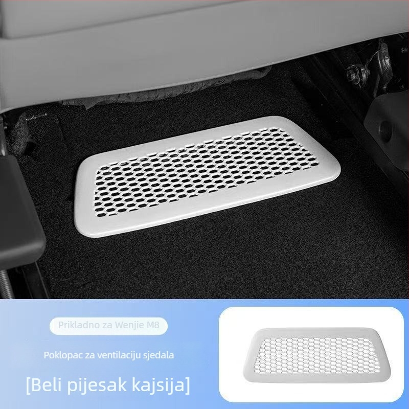 Maska za izlaz zraka ispod sjedala, od nehrđajućeg čelika, kompatibilna s 26 Wenjie M7/M8 modela, prilagodljiva, model 000
