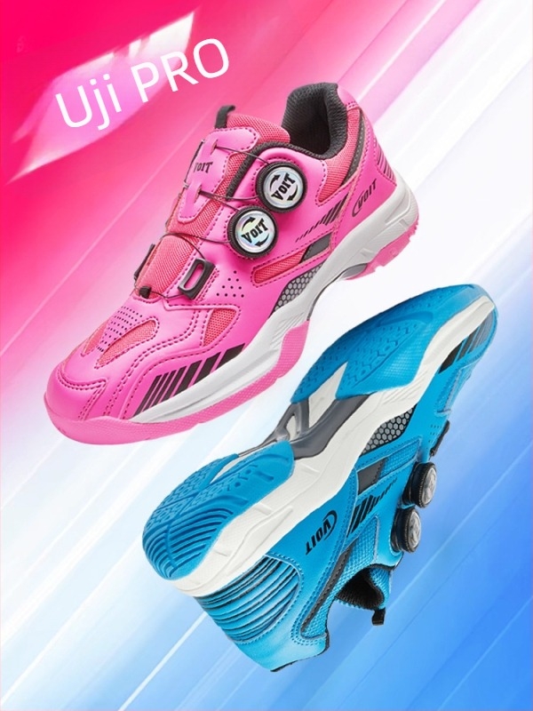 Unisex tenisice za badminton s kopčanim zatvaranjem, prozračni mrežasti gornji dio, lagane s apsorpcijom udaraca, niski model, gumeni đon