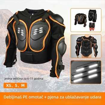 Dječji set zaštite za više sportova: zaštitnici za zapešća, struk, lakat i ramena; plastična ovojnica s ublažavajućom jastučićem; za djecu, pogodno za biciklizam, skejting i skijanje