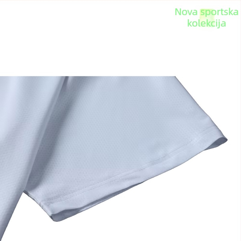 Unisex brzi sušeći trening-top za badminton i stolni tenis – prozračan poliester, protivklizni, zaštita od sunca