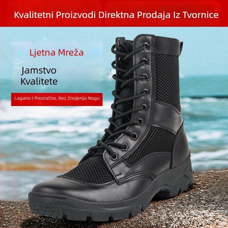 Wy-001 Unisex ljetne taktičke cipele za trening – prozračne mrežaste visoke cipele, otporne na habanje, ublažavanje udaraca, pogodne za trčanje, planinarenje, vožnju biciklom