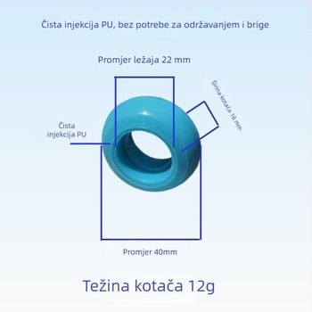 PU jednoskolo kotač za rolanje — univerzalno korištenje, PU materijal