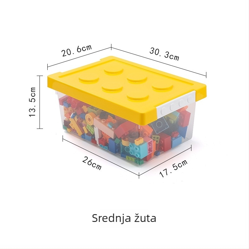 PP plastična kutija za pohranu s poklopcem, model PZS-0828, kapacitet 30, otporna na prašinu, pogodna za igračke, daljinske upravljače i časopise