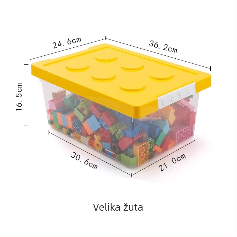 PP plastična kutija za pohranu s poklopcem, model PZS-0828, kapacitet 30, otporna na prašinu, pogodna za igračke, daljinske upravljače i časopise