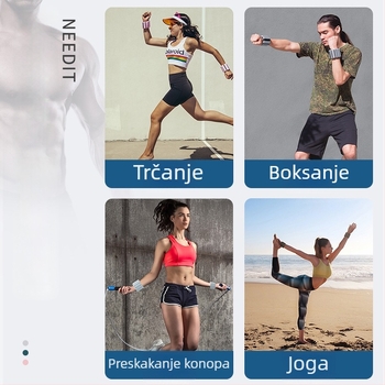 Odvojiva silikon narukvica s težinom od 2 lb, fitness dodatak – unisex, pravokutnog oblika