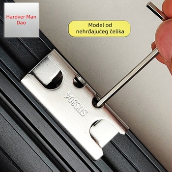 Brava za prozor s aluminijskim okvirom, mehanizam protiv provale, blokiranje u točki, hardverski dodaci