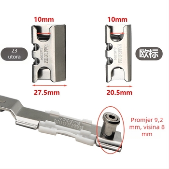 Brava za prozor s aluminijskim okvirom, mehanizam protiv provale, blokiranje u točki, hardverski dodaci