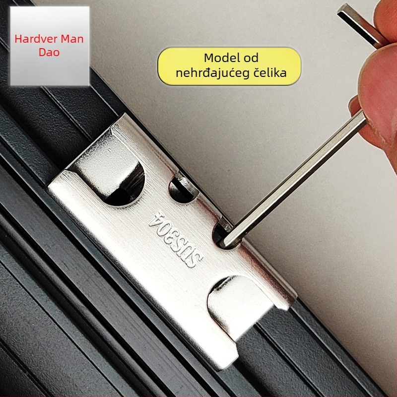 Brava za prozor s aluminijskim okvirom, mehanizam protiv provale, blokiranje u točki, hardverski dodaci