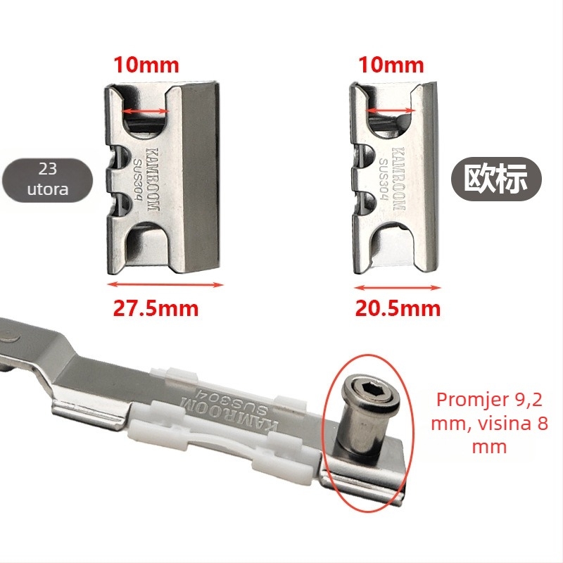 Brava za prozor s aluminijskim okvirom, mehanizam protiv provale, blokiranje u točki, hardverski dodaci