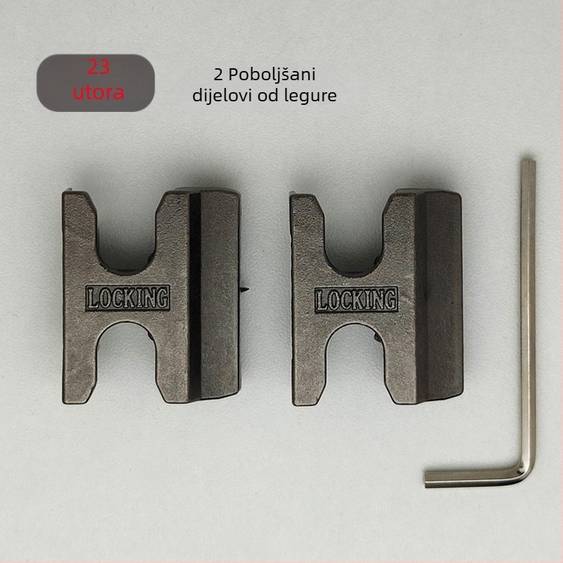 Brava za prozor s aluminijskim okvirom, mehanizam protiv provale, blokiranje u točki, hardverski dodaci