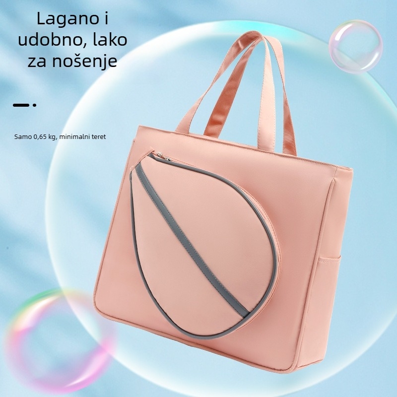 Torba za badminton i tenis s naramenicom, Oxford platno, vodootporna, 2-djelna, velika kapaciteta