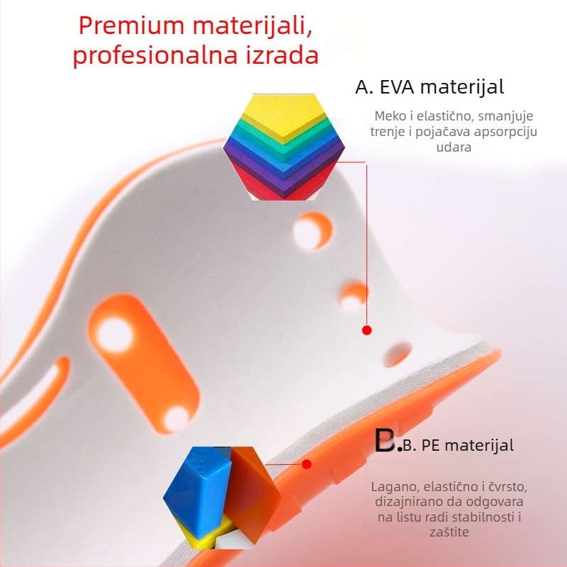 VBOSI Zaštita lista noge za nogomet — apsorpcija udara, prozračni panel s višestrukim otvorima, gumeni materijal, model 9005V