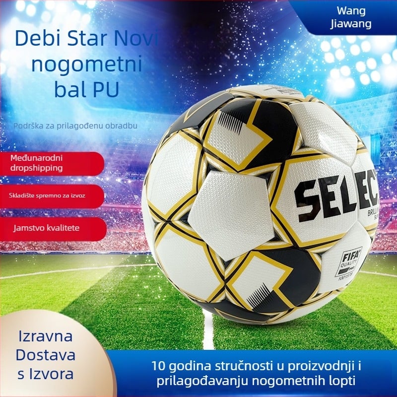 Nogometna lopta veličine 5 za učenike, otporna na habanje i udarce, standardna lopta za treninge i natjecanja