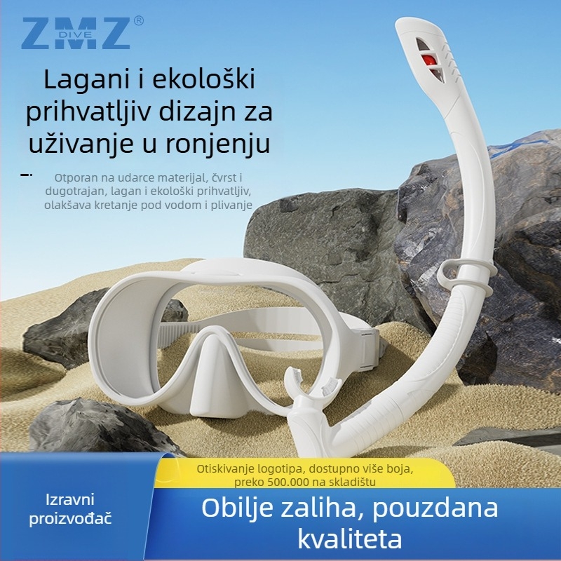 Dječji set za snorkeling sa silikonskom maskom velikog rama i šnorklom – ZMZDIVE