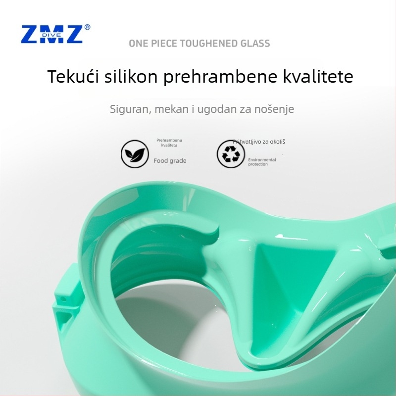 Dječji set za snorkeling sa silikonskom maskom velikog rama i šnorklom – ZMZDIVE